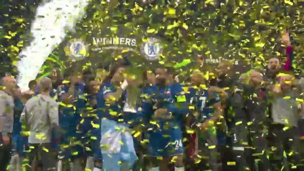 ️荣耀蓝军！欧协联夺冠捧杯！里斯-詹姆斯高举奖杯全队庆祝